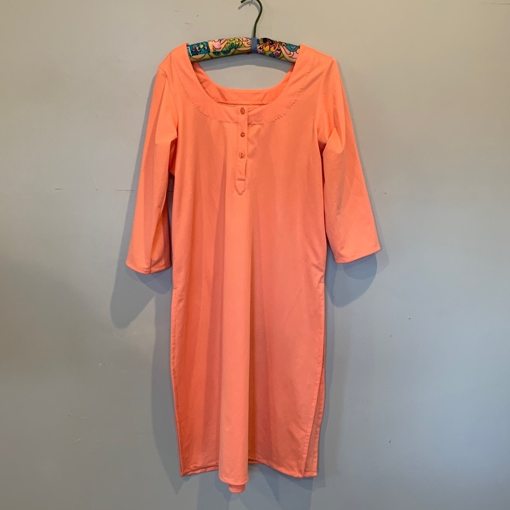 Peach Orange Kurta Approx. Women’s Large or Men’s Medium Please See Measurements